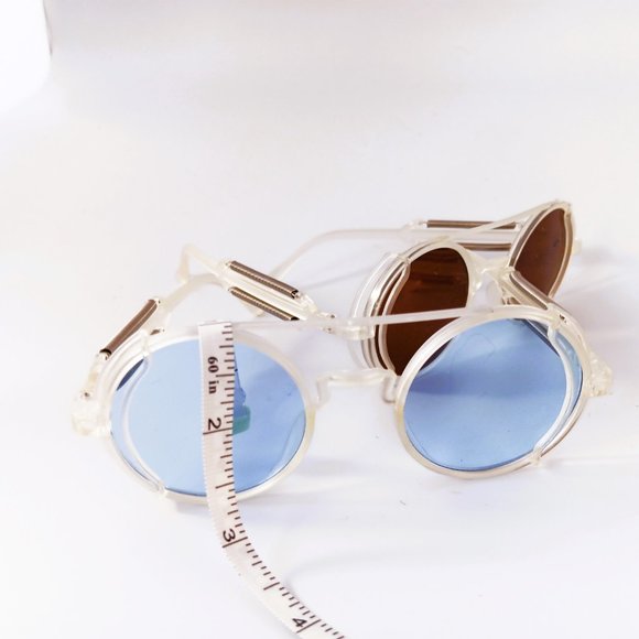 Brand New Vintage Black Steampunk Round Sunglasses: Embrace Unique Style! - Picture 5 of 6